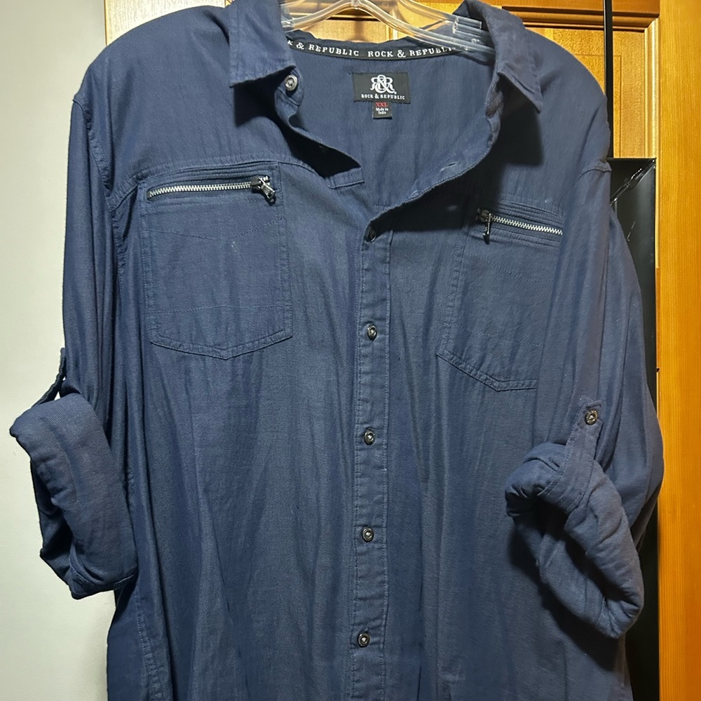 Rock & Republic Dark Blue Shirt